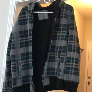 Surplus Men’s Zip Up Sherpa Lined Hoodie